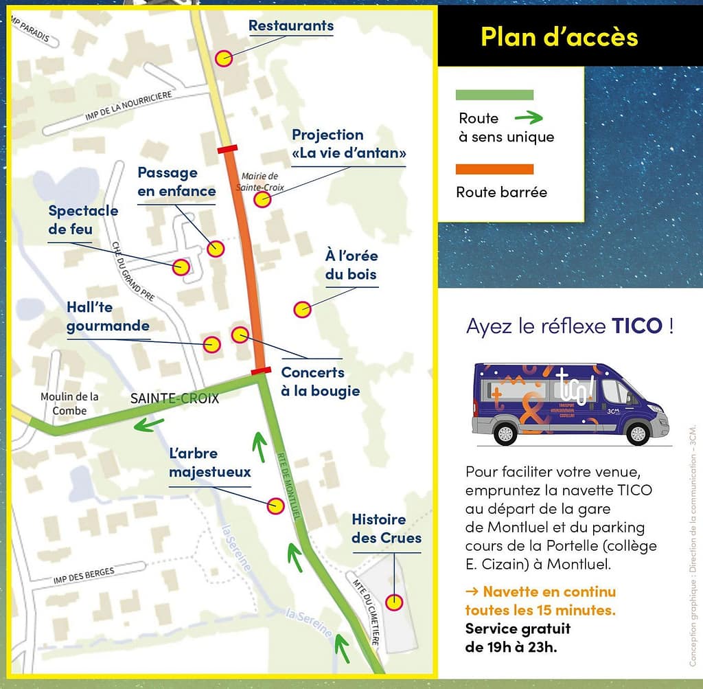 La Nuit Costellane : Une sortie gratuite qui va illuminer Sainte-Croix 3 Nuit Costellane, sortie gratuite : plan d'accès
